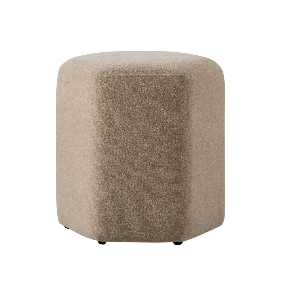Oatmeal Chenille Upholstered Stool Furnitell