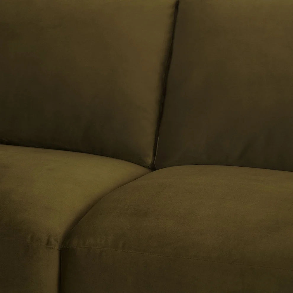 Green 3 Seater Sofa | Modern Fabric Sofa Furnitell