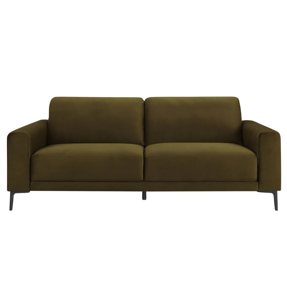 Green 3 Seater Sofa | Modern Fabric Sofa Furnitell