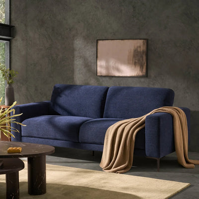 Navy Blue Chenille 3 Seater Sofa | Onija Furnitell