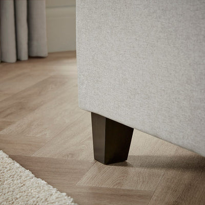 Light Grey Upholstered Storage Ottoman Bench Furnitell