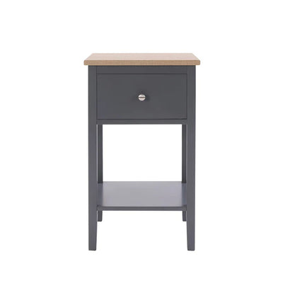 FURNITELL 1 Drawer Nightstand - Charcoal Furnitell