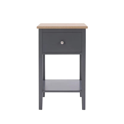 FURNITELL 1 Drawer Nightstand - Charcoal Furnitell
