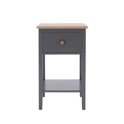 FURNITELL 1 Drawer Nightstand - Charcoal Furnitell