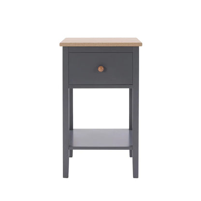 FURNITELL 1 Drawer Nightstand - Charcoal Furnitell