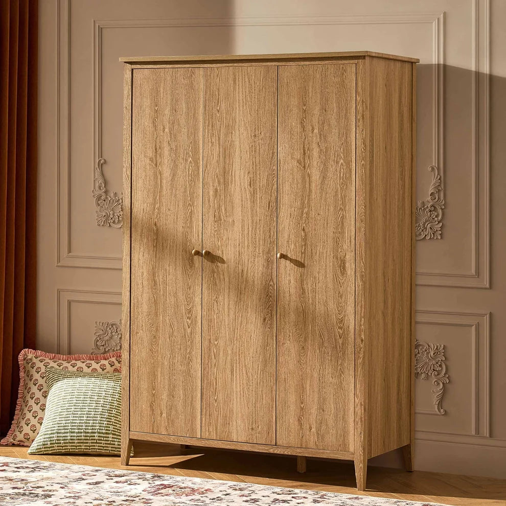 Light Wood 3 Door Wardrobe | Furnitell Furnitell