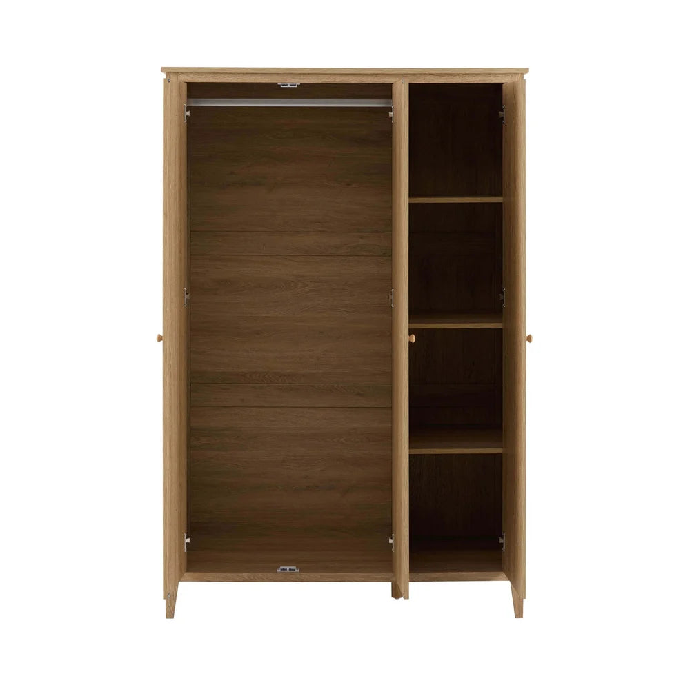 Light Wood 3 Door Wardrobe | Furnitell Furnitell