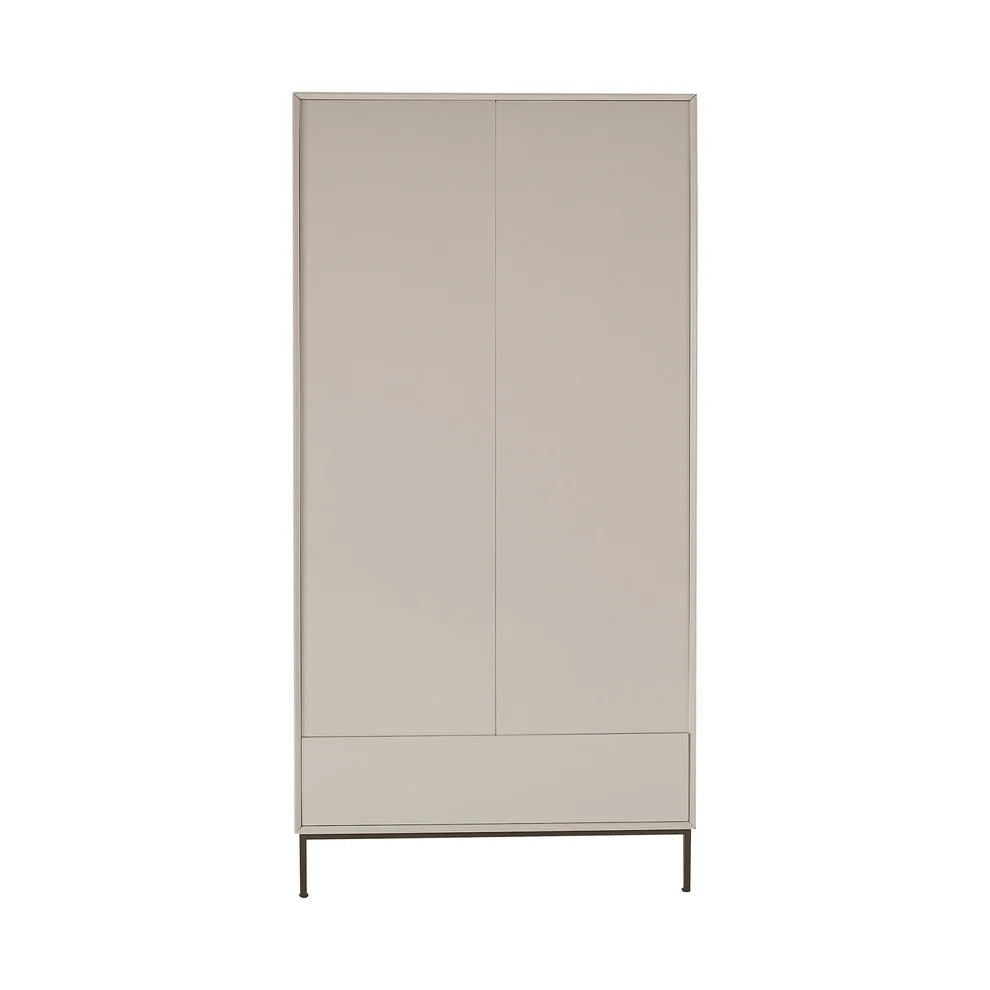 FURNITELL 2 Door Wardrobe - Taupe Furnitell