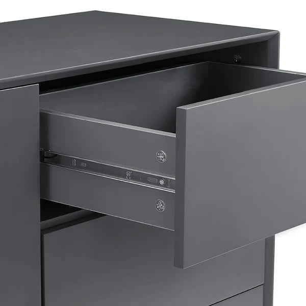 Furnitell Small Sideboard with Drawers - Charcoal Furnitell
