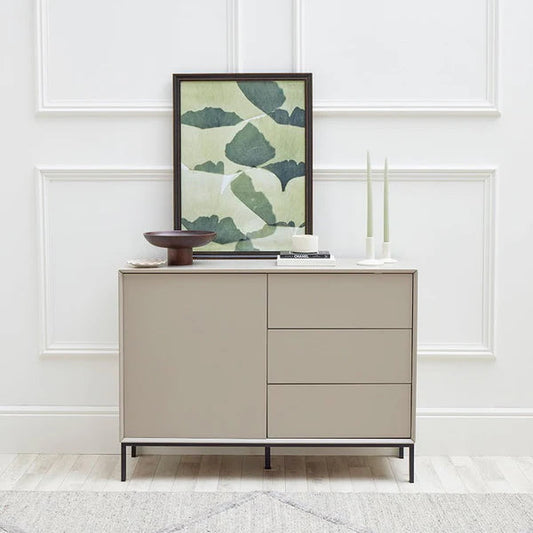 Furnitell Small Sideboard with Drawers - Taupe Furnitell