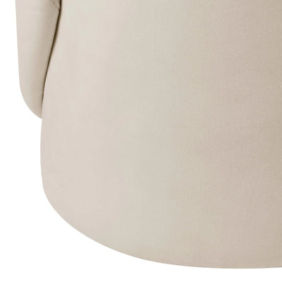 Cream Upholstered Round Back Accent Chair furnitell