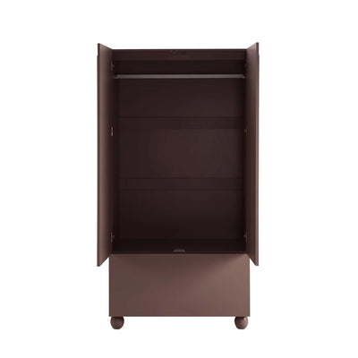 Mocha 2 Door Wardrobe with Drawer | Furnitell Furnitell