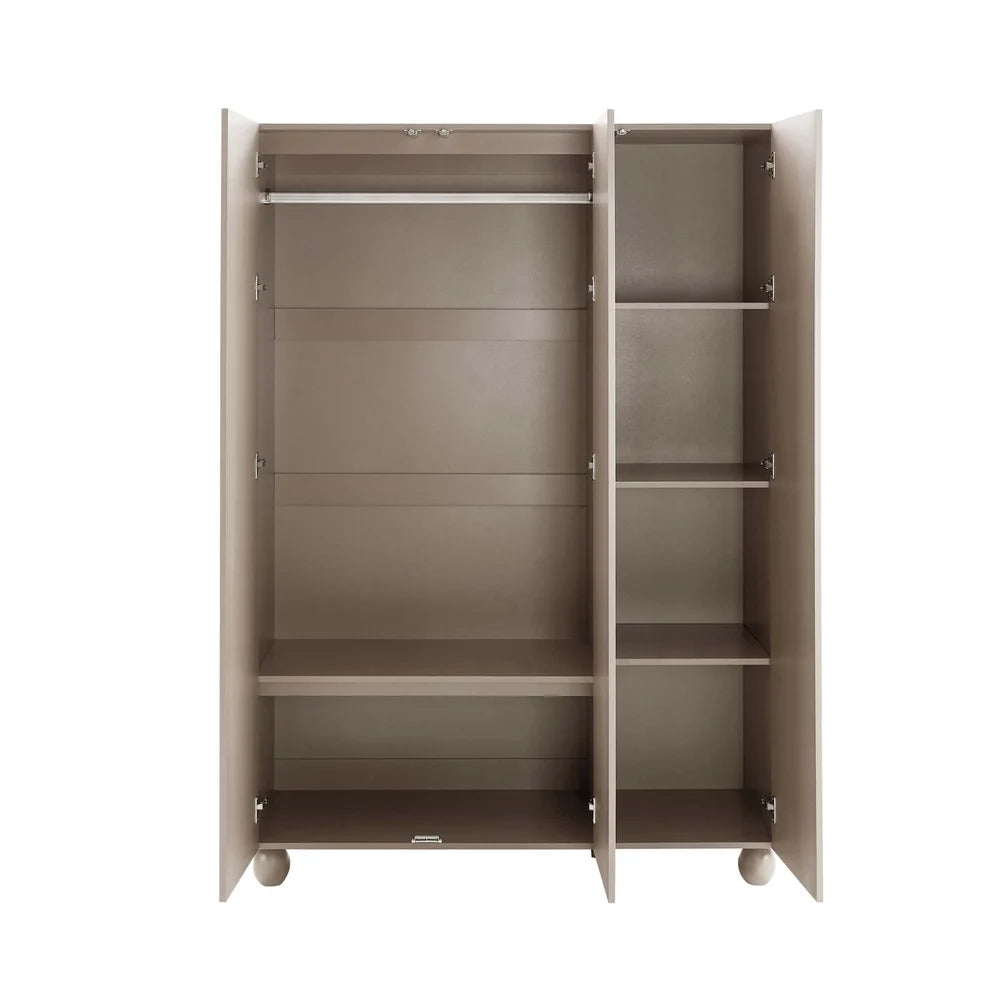 Taupe 3 Door Arch Wardrobe | Furnitell furnitell