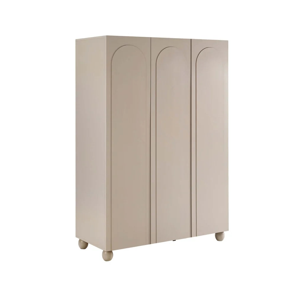 Taupe 3 Door Arch Wardrobe | Furnitell furnitell