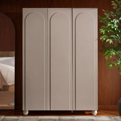 Taupe 3 Door Arch Wardrobe | Furnitell furnitell