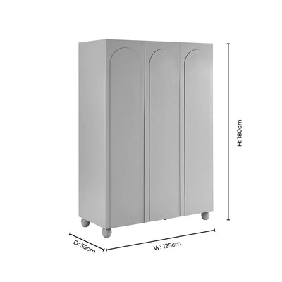 Terracotta 3 Door Wardrobe | Furnitell Furnitell