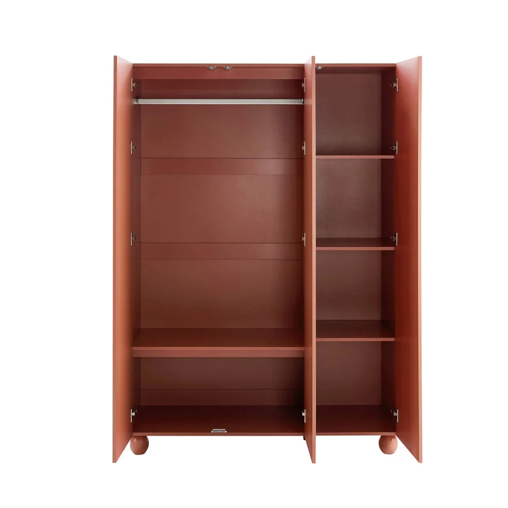 Terracotta 3 Door Wardrobe | Furnitell Furnitell