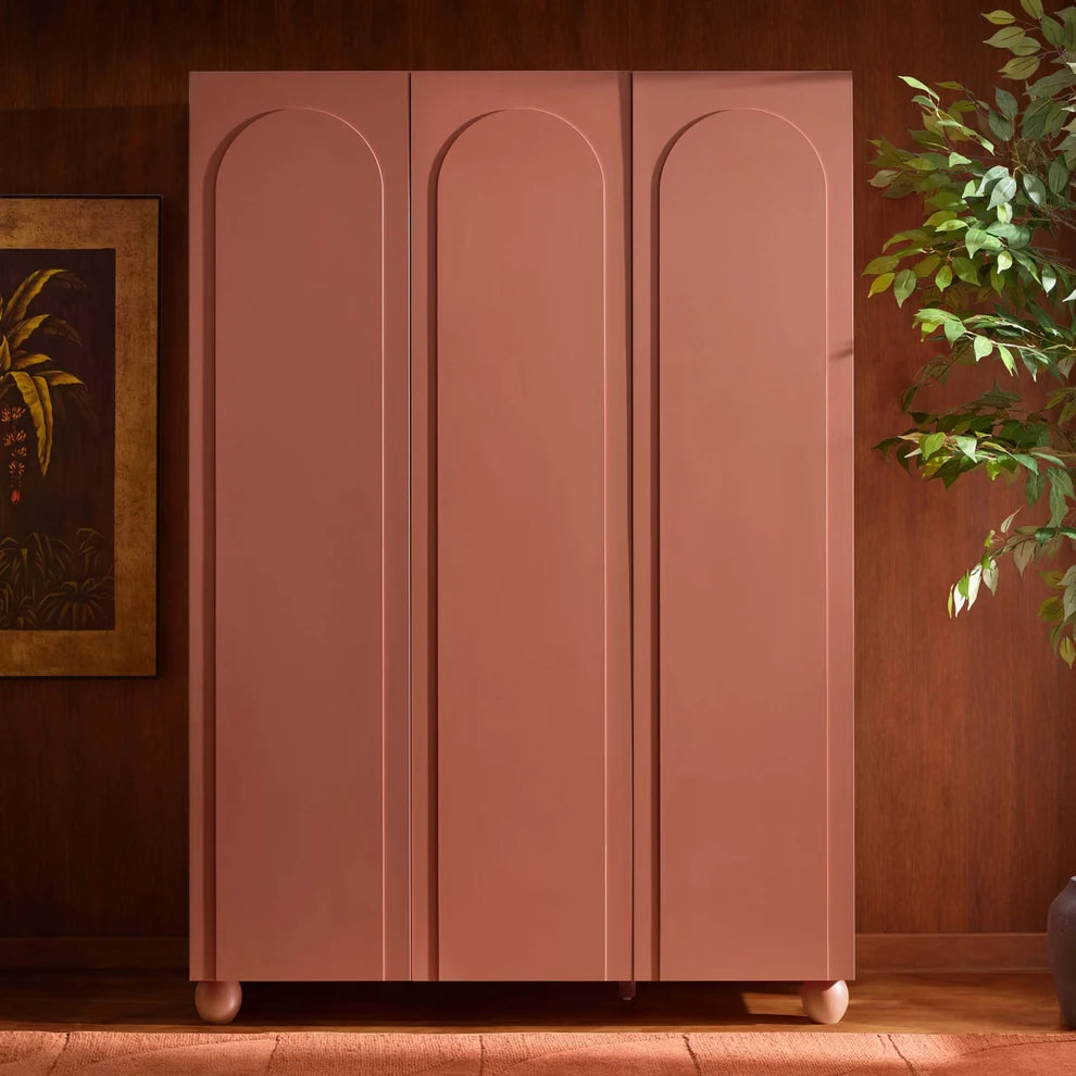 Terracotta 3 Door Wardrobe | Furnitell Furnitell