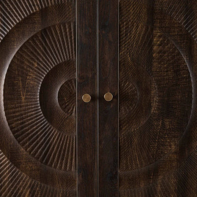 Walnut Rattan 2 Door Wardrobe | Furnitell Furnitell