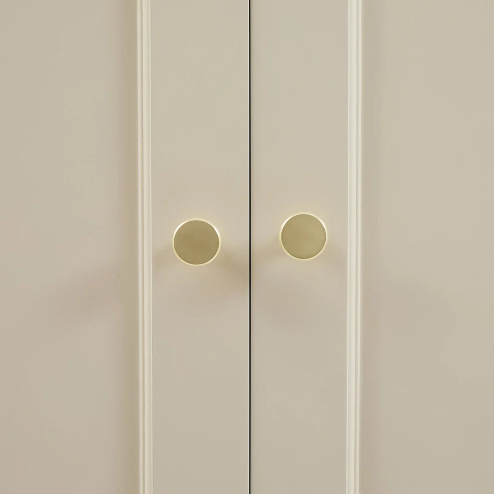 Cream 3 Door Wardrobe with Drawers | Furnitell furnitell