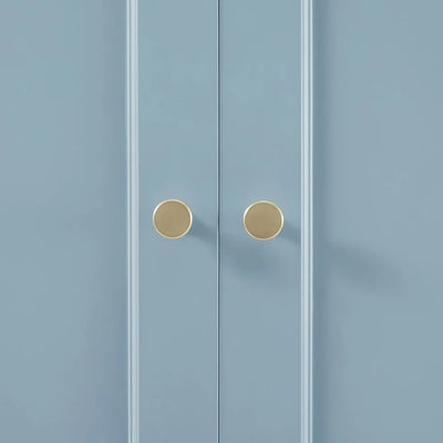 Sky Blue 3 Door Wardrobe with Drawers | Furnitell furnitell