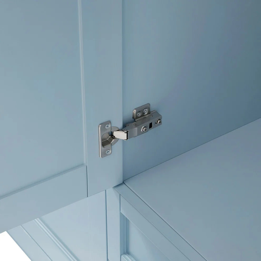 Sky Blue 3 Door Wardrobe with Drawers | Furnitell furnitell