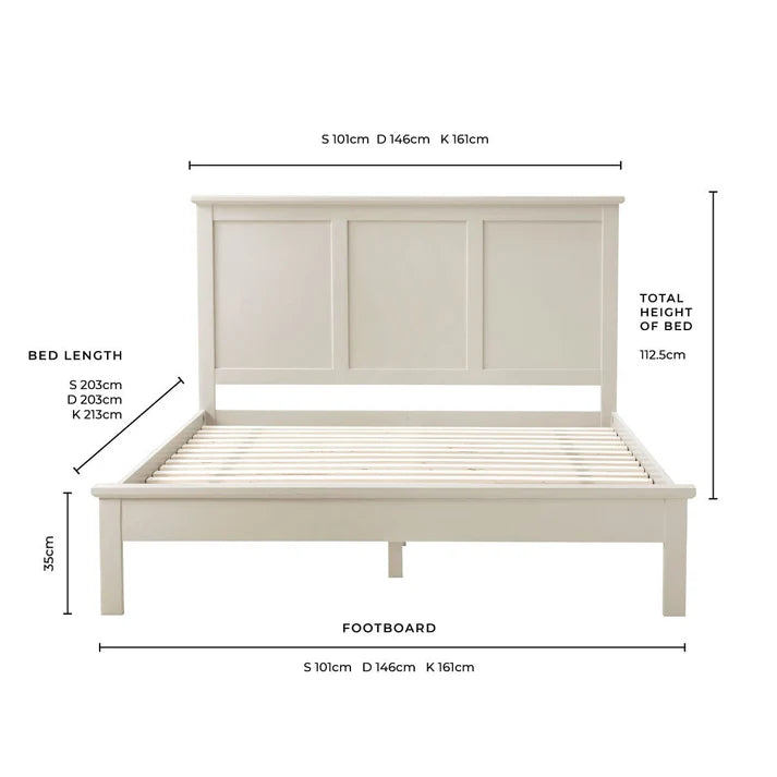 FURNITELL Bed Frame - Stone
