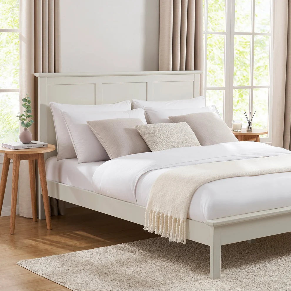 Stone Wooden Bed Frame | Furnitell Furnitell