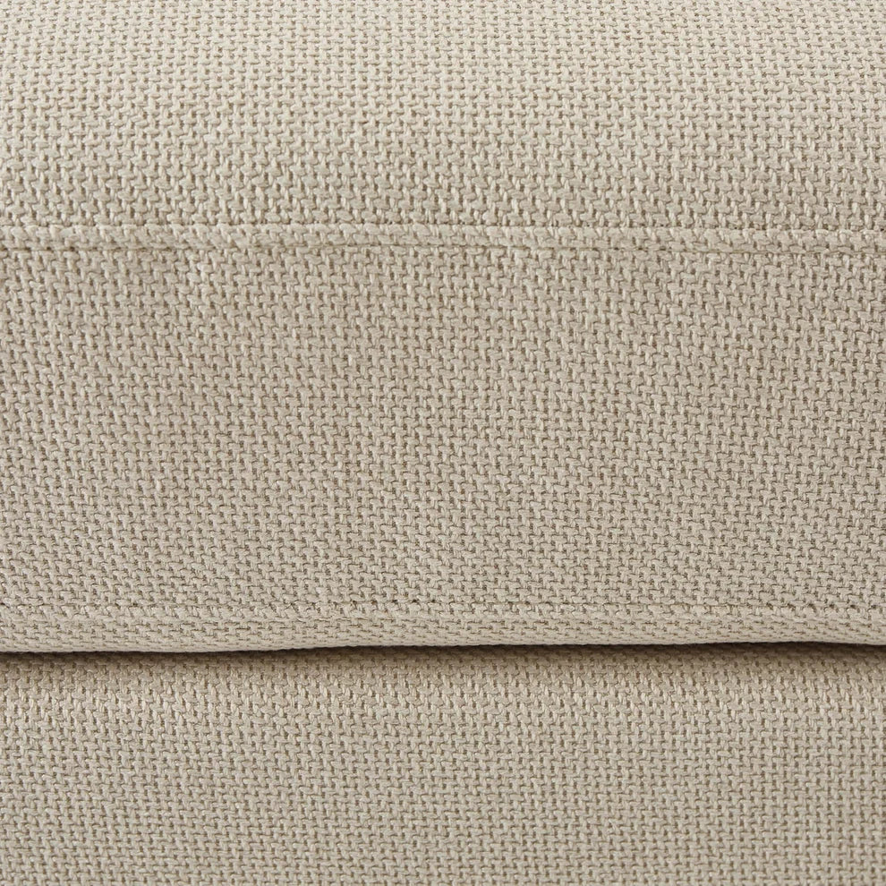 Beige Fabric Pouffe Ottoman | Furnitell Furnitell