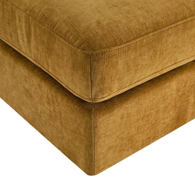 Golden Haze Chenille Pouffe Ottoman | Furnitell Furnitell