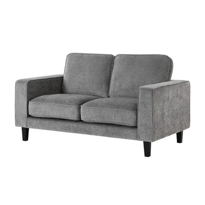 Grey 2 Seater Sofa with Cushioned Seats & Wide Arms Furnitell