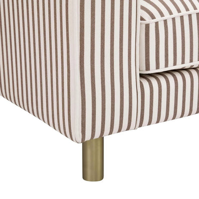 Chocolate Stripe 3 Seater Sofa | Onija furnitell