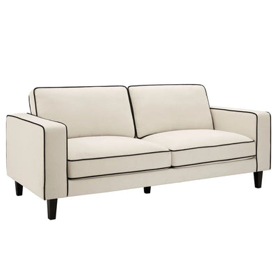 Cream Linen 3 Seater Sofa | Onija furnitell