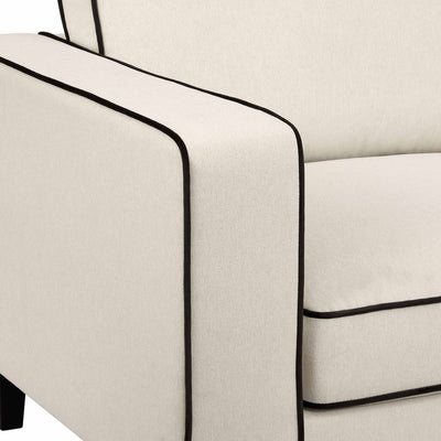 Cream Linen 3 Seater Sofa | Onija furnitell