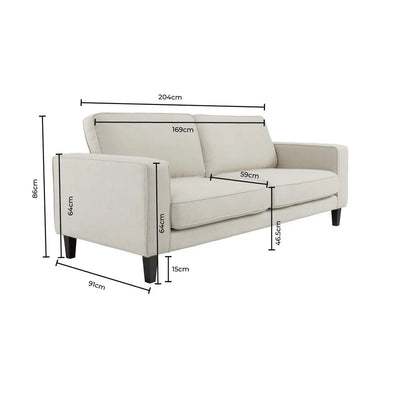 Chocolate Stripe 3 Seater Sofa | Onija furnitell