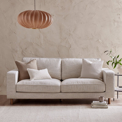 Ivory Bouclé 3 Seater Sofa | Onija furnitell